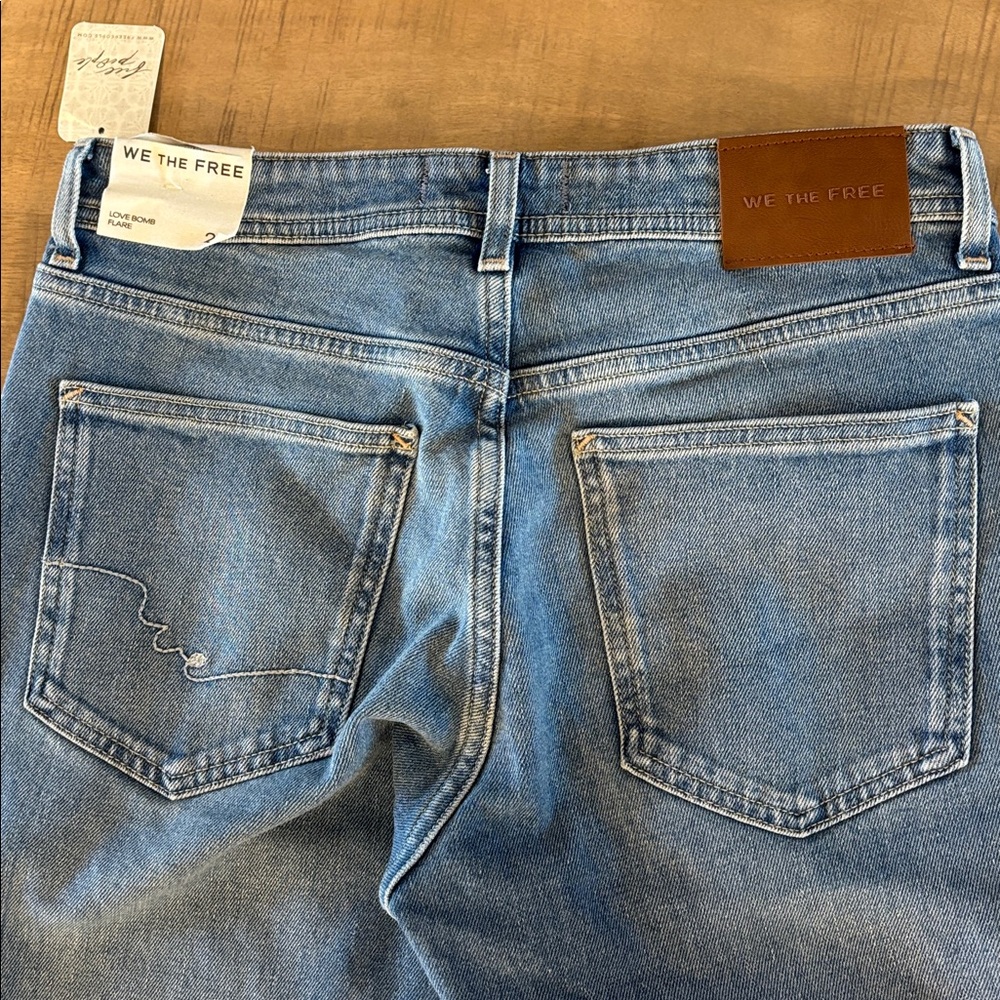 We the Free Love Bomb Flare Jeans Size 28 NWT NEW Free People Dynamite Color - Picture 11 of 15